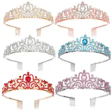 Roses Gold Rhinestone Digital Crown Hairband for Birthday Party — feature 39