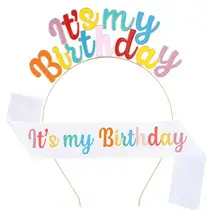 Roses Gold Rhinestone Digital Crown Hairband for Birthday Party — feature 43