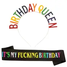 Roses Gold Rhinestone Digital Crown Hairband for Birthday Party — feature 47