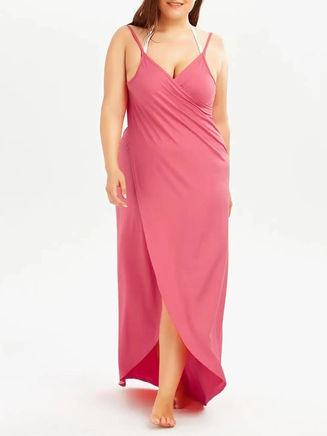 2023 Summer Pure Gray One Piece Beach Skirt Dress - Image 13