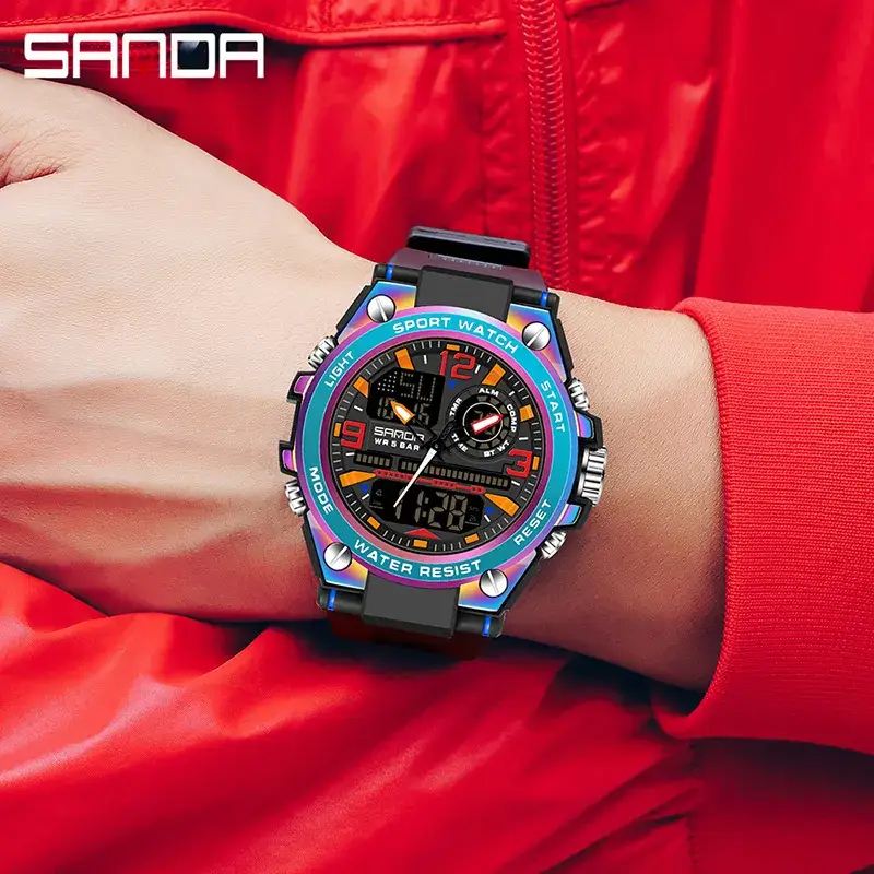 Sanda Waterproof Multi-Functional Sport Watch - Image 14