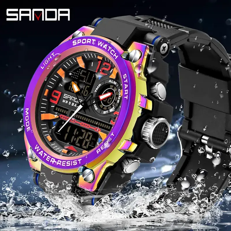Sanda Waterproof Multi-Functional Sport Watch - Image 15