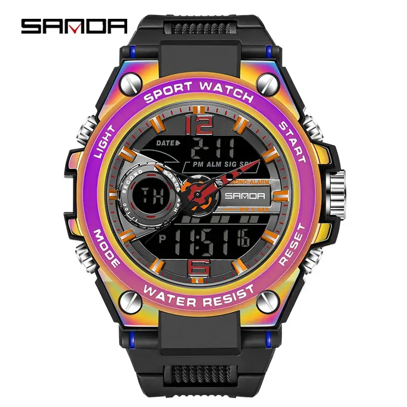 Sanda Waterproof Multi-Functional Sport Watch - Image 9