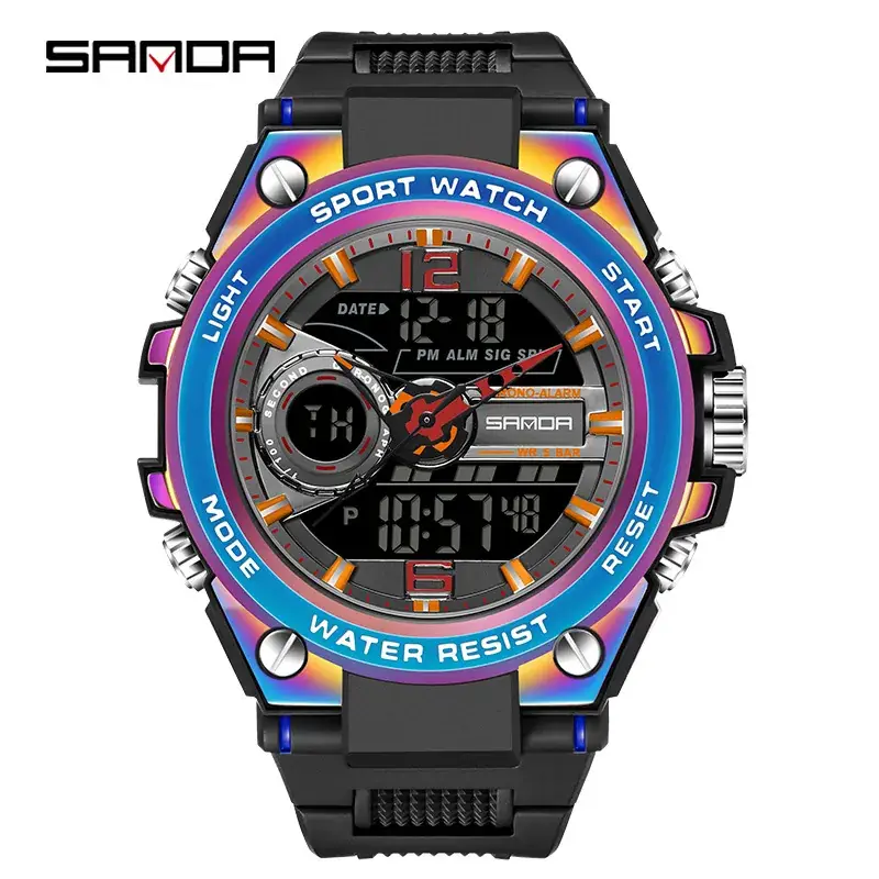Sanda Waterproof Multi-Functional Sport Watch - Image 10