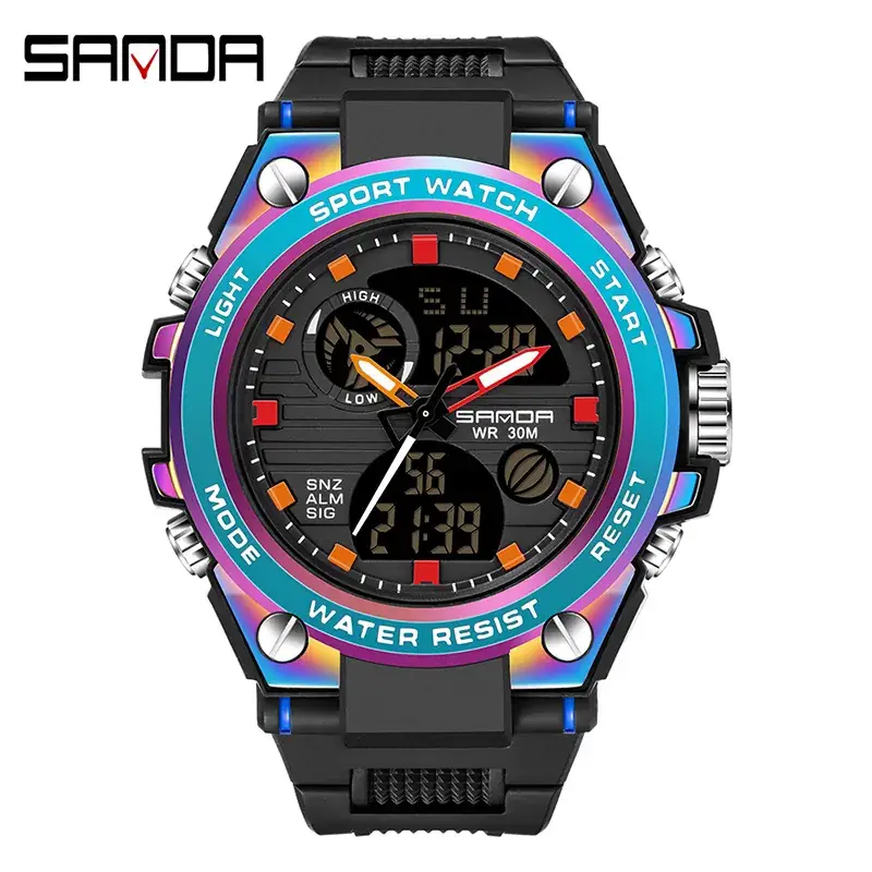 Sanda Waterproof Multi-Functional Sport Watch - Image 12