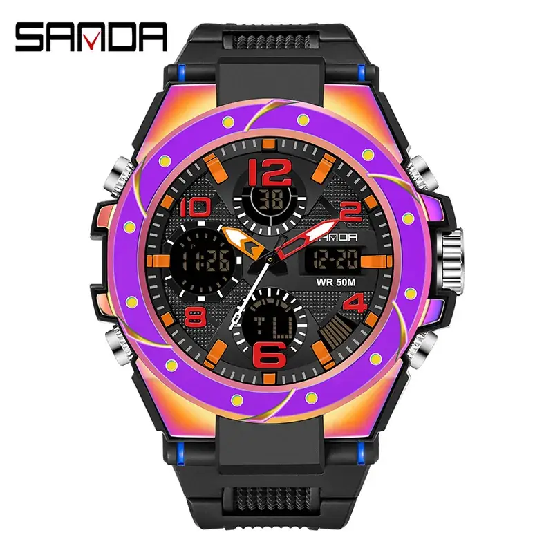Sanda Waterproof Multi-Functional Sport Watch - Image 3