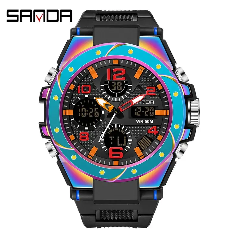 Sanda Waterproof Multi-Functional Sport Watch - Image 4