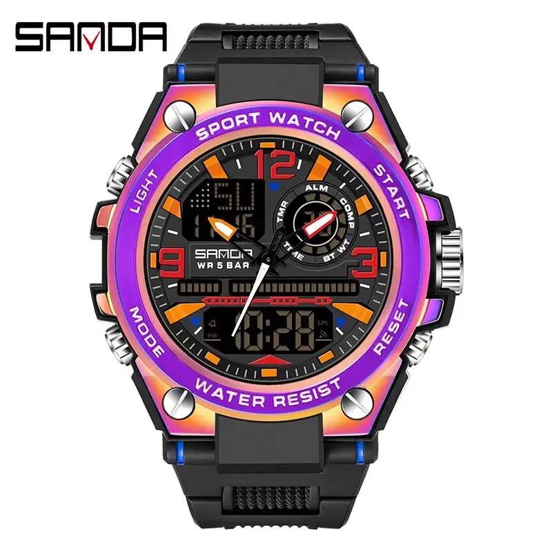 Sanda Waterproof Multi-Functional Sport Watch - Image 5
