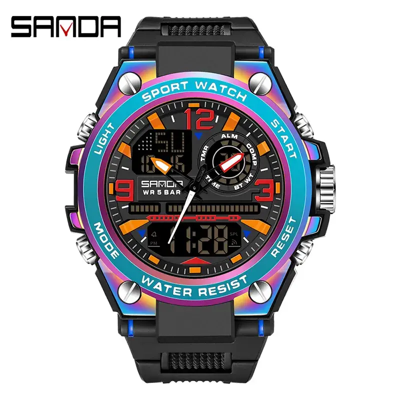 Sanda Waterproof Multi-Functional Sport Watch - Image 6
