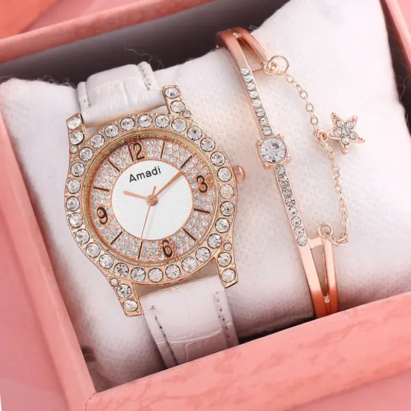 Women's Diamond Watch Set with Bracelet & Watch - Image 4