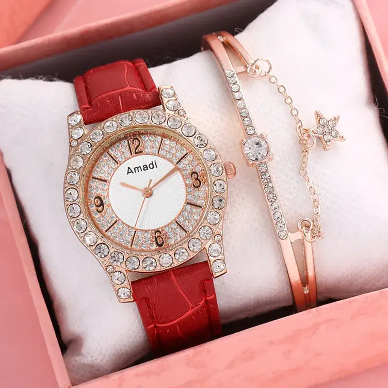 Women's Diamond Watch Set with Bracelet & Watch - Image 12