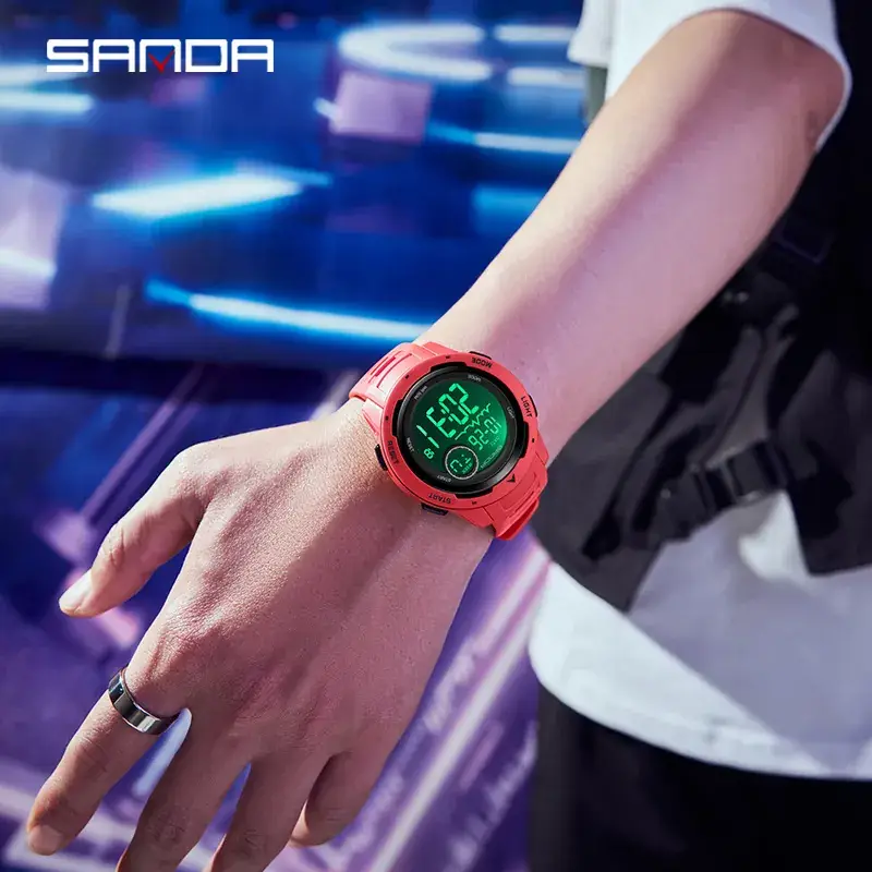 Sanda Large Round Luminous Electronic Watch for Boys