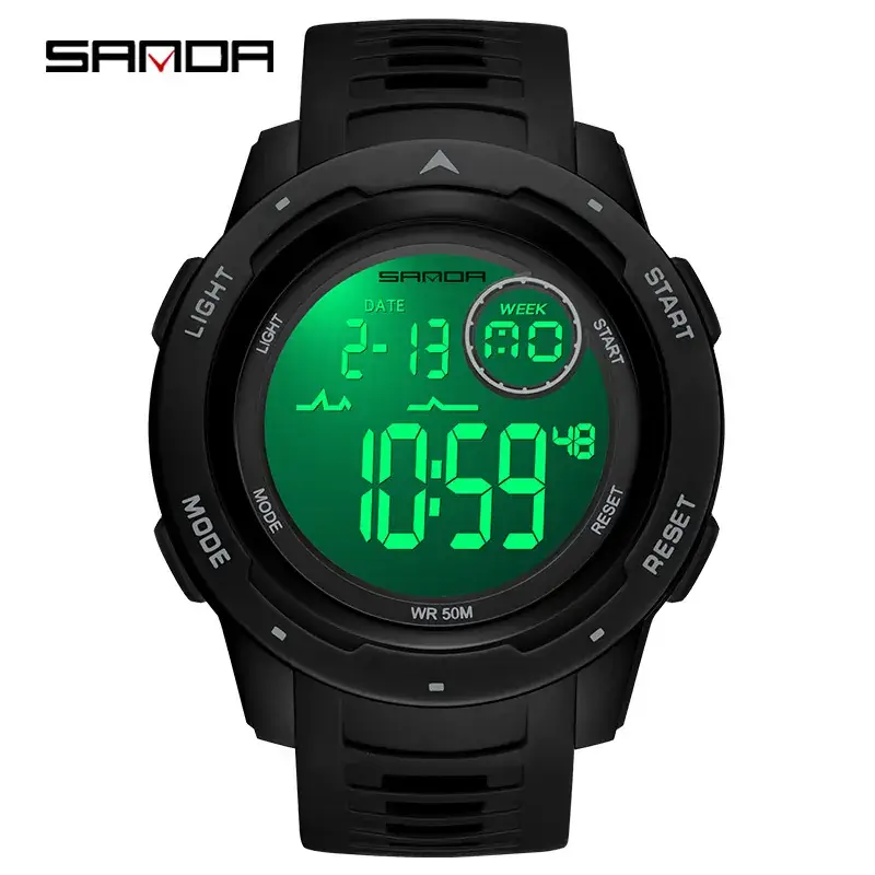Sanda Large Round Luminous Electronic Watch for Boys