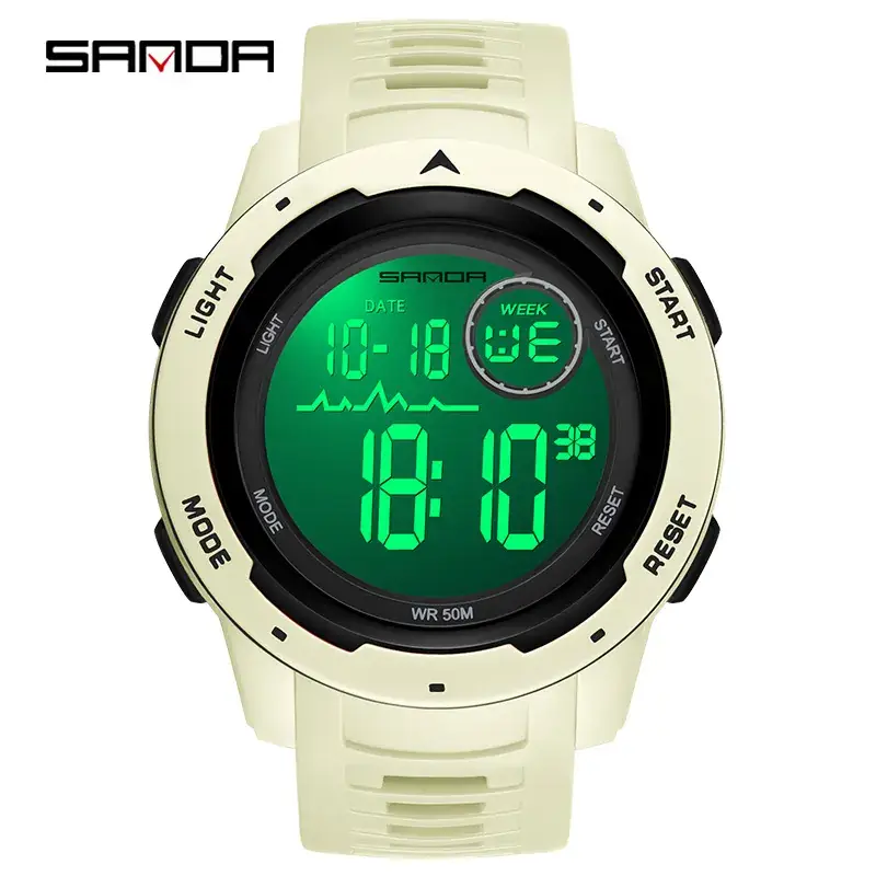 Sanda Large Round Luminous Electronic Watch for Boys