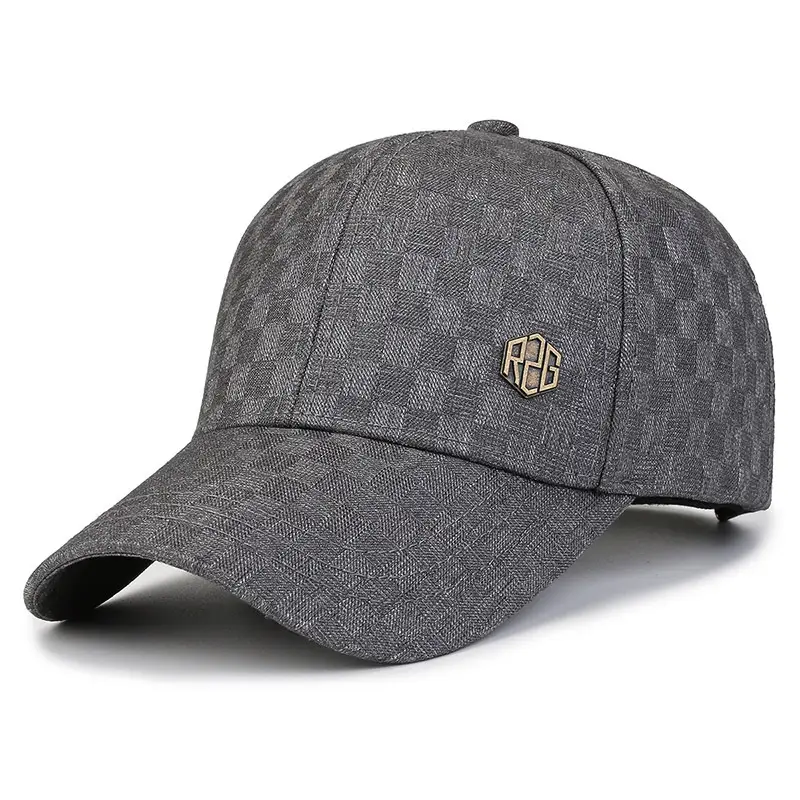Navy Blue Fleece Cap with Logo for Men - Image 5