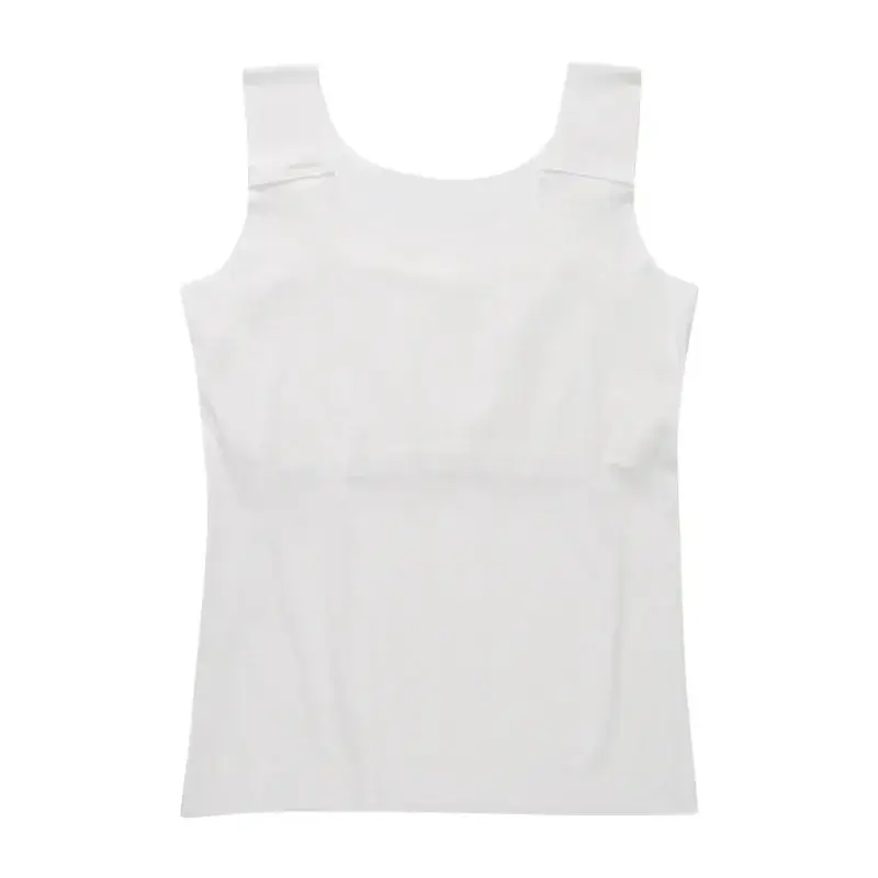 Girls Cotton Anti-Bump Vest White Sleeveless - Image 15