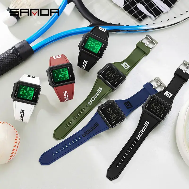 Sanda Red LED Digital Watch for Men Women - Image 8