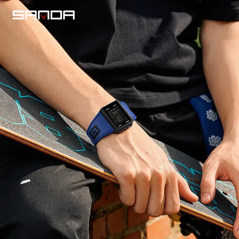Sanda Red LED Digital Watch for Men Women - Image 9