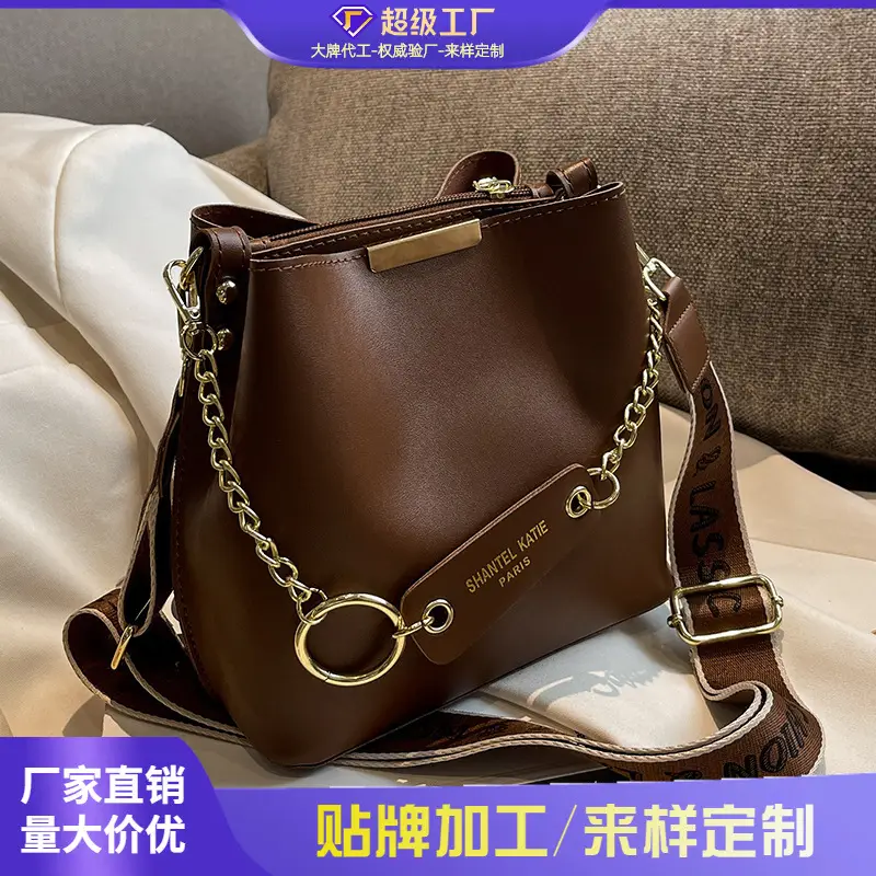 Korean Style Large Women's Bag Brown Leather 2026 - Image 5