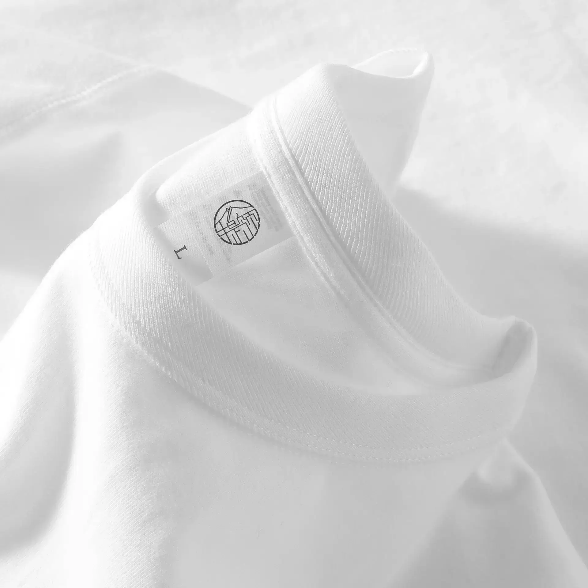 Men White Cotton Long Sleeve Crewneck T-Shirt - Image 4