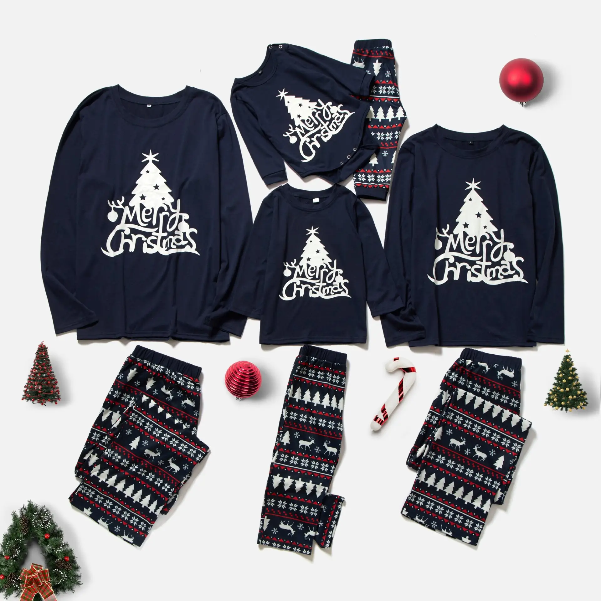 2025 Striped Christmas Family Suit for Kids & Adults — feature 1