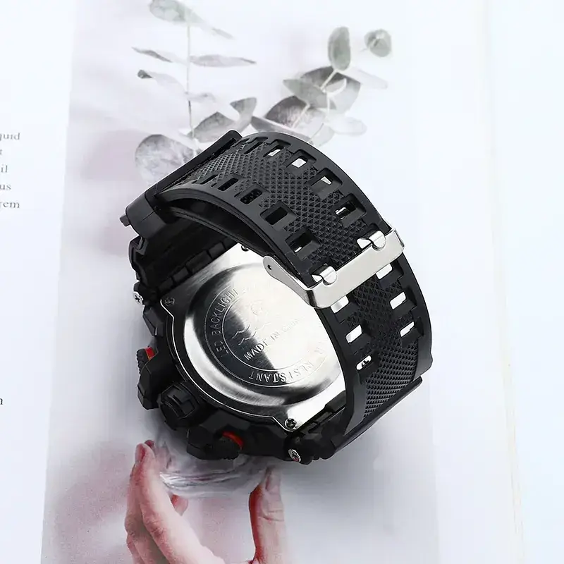 Men's RGB Digital Sport Watch Black with LED Display - Image 10