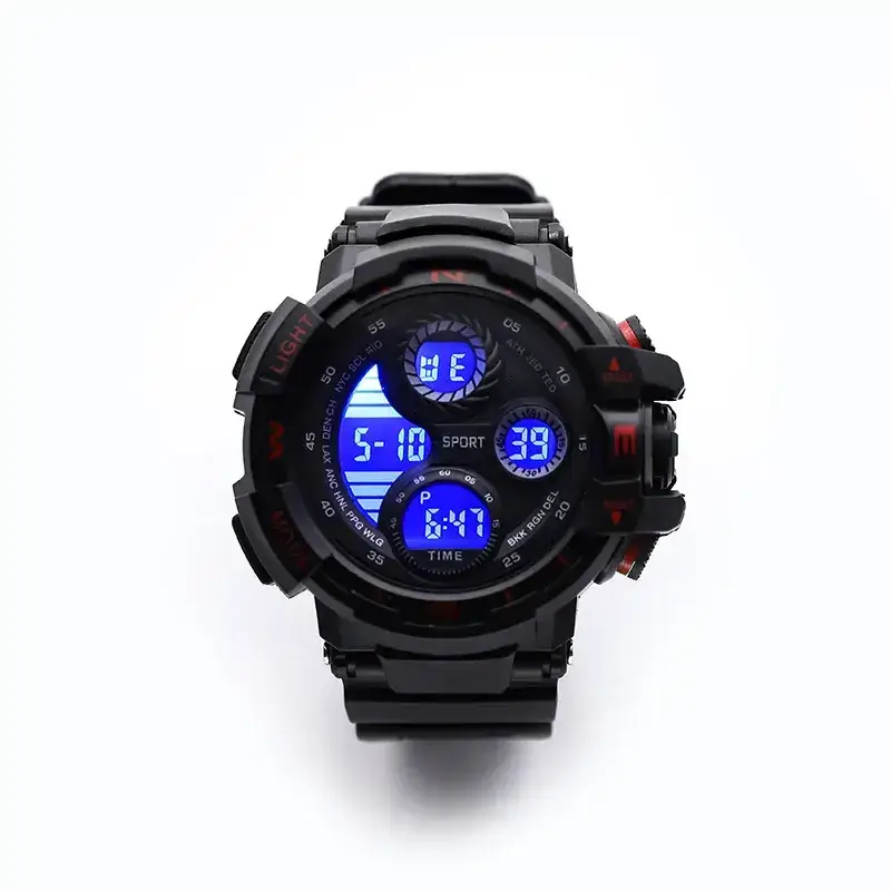 Men's RGB Digital Sport Watch Black with LED Display - Image 13