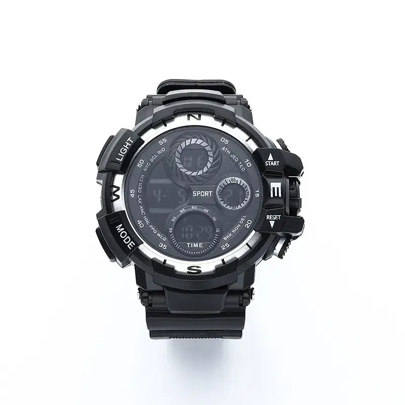 Men's RGB Digital Sport Watch Black with LED Display - Image 2