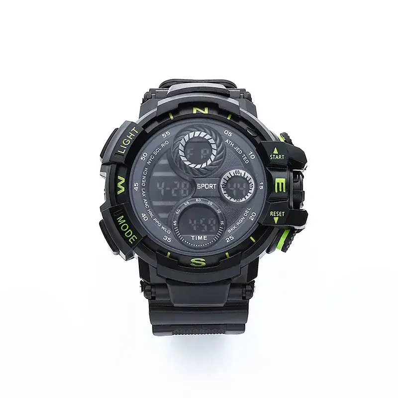 Men's RGB Digital Sport Watch Black with LED Display - Image 5