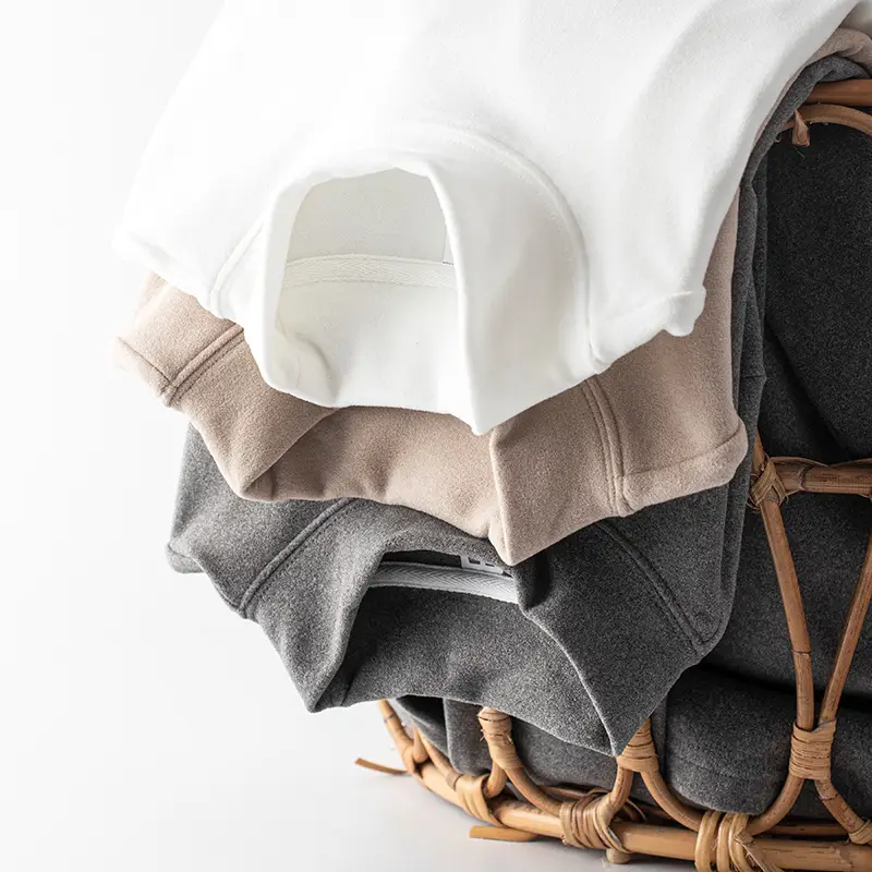 Men's Beige Velvet Long Sleeve T-Shirt - Image 7