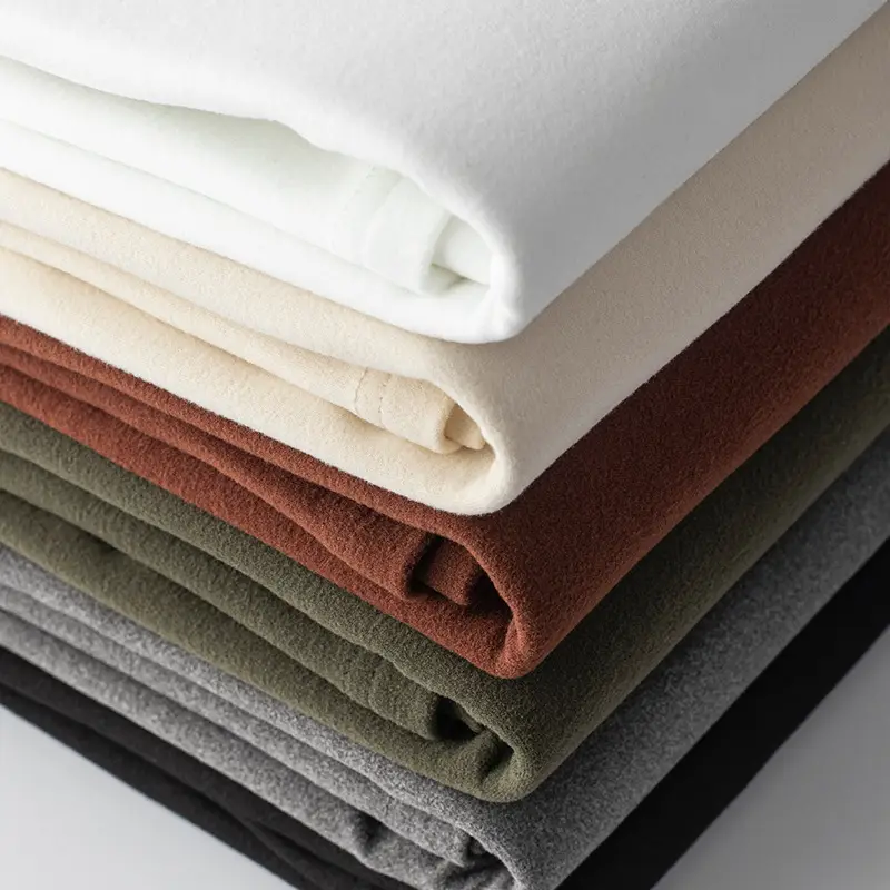 Men's Beige Velvet Long Sleeve T-Shirt - Image 8
