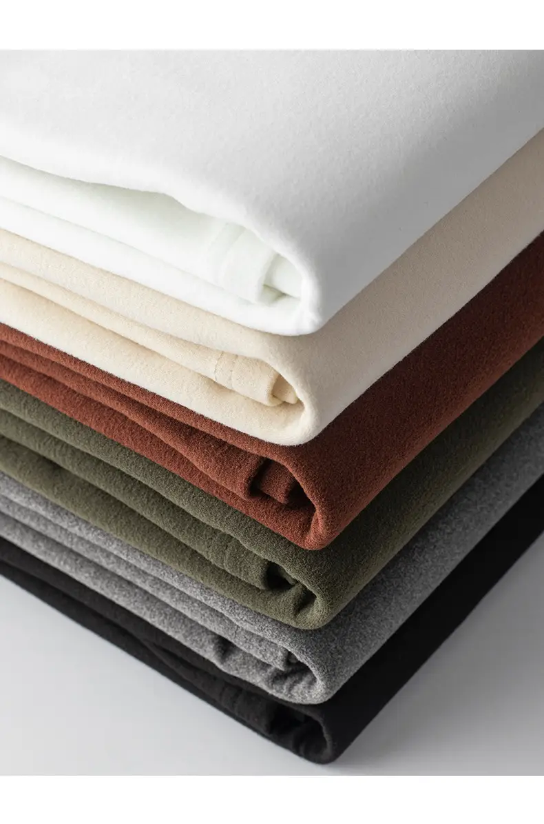 Men's Beige Velvet Long Sleeve T-Shirt — feature 12