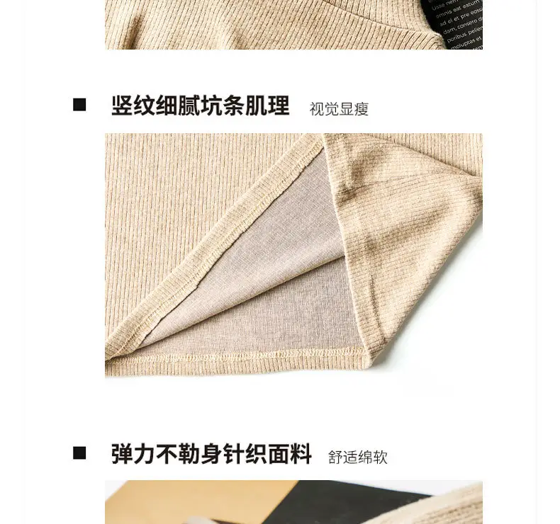 Women Long-Sleeve Slim Fit Sweater Top Black Knit Autumn Winter — feature 17