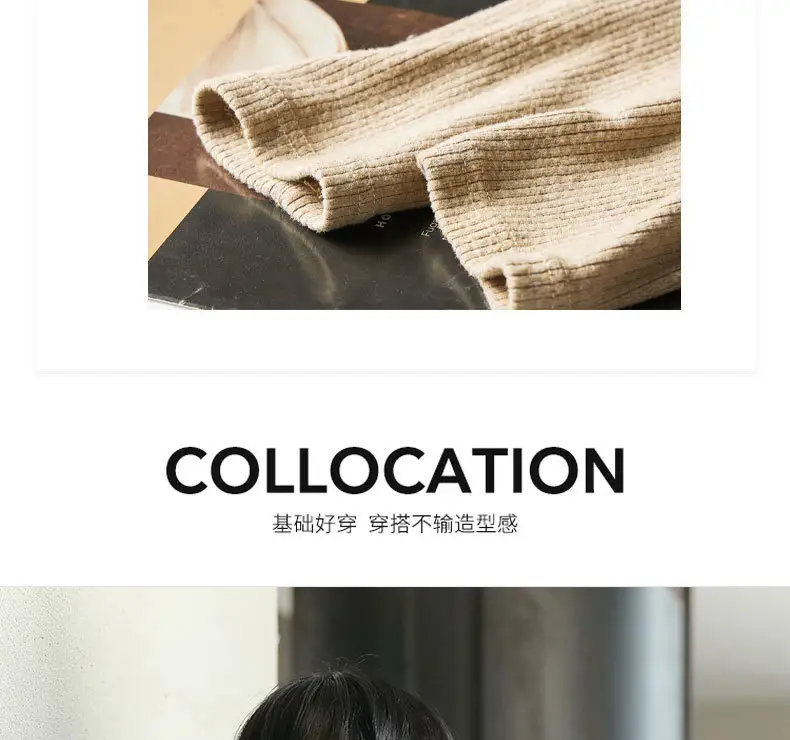 Women Long-Sleeve Slim Fit Sweater Top Black Knit Autumn Winter — feature 18