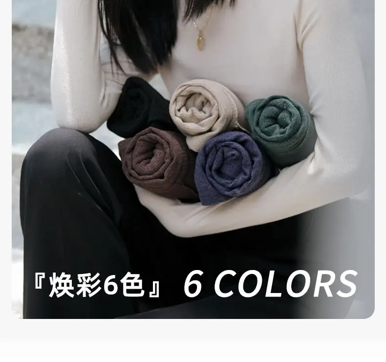 Women Long-Sleeve Slim Fit Sweater Top Black Knit Autumn Winter — feature 6