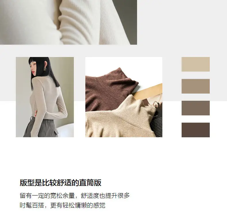 Women Long-Sleeve Slim Fit Sweater Top Black Knit Autumn Winter — feature 8