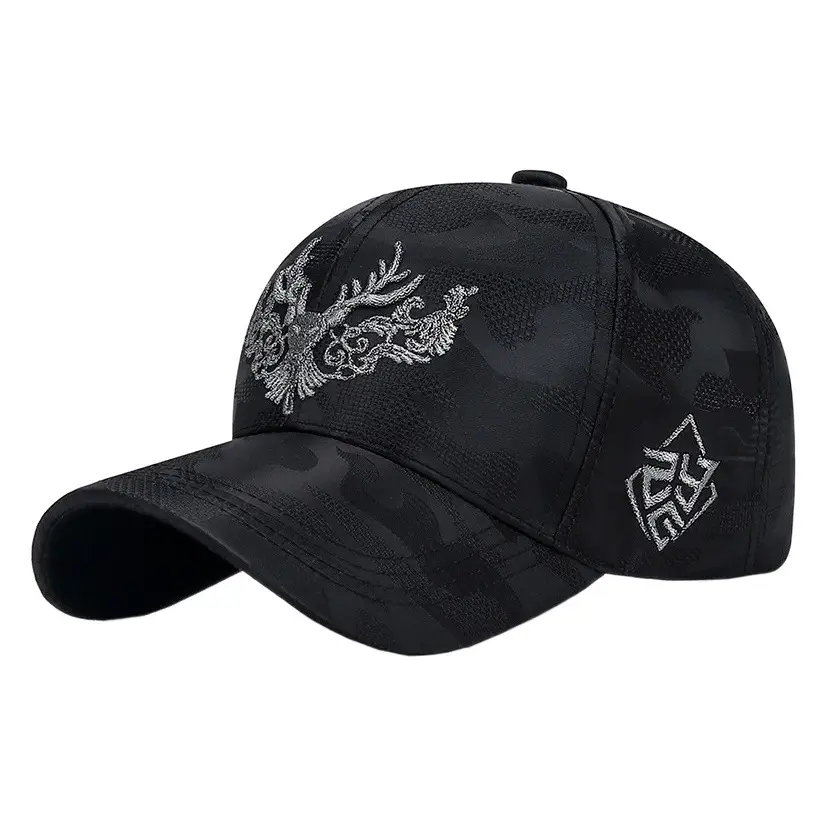 Women White Embroidered Baseball Cap with Sunshade