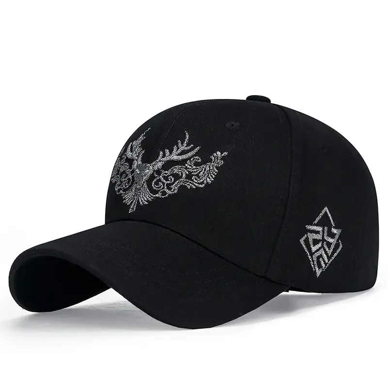 Women White Embroidered Baseball Cap with Sunshade