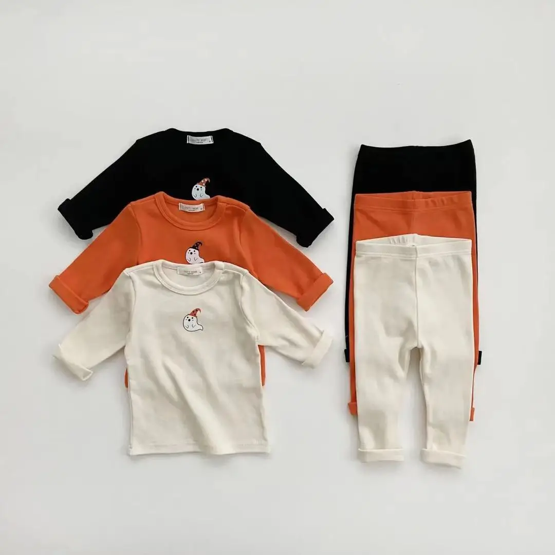Korean Kids 24A Full Set Black Cotton Autumn 2-Piece - Image 6