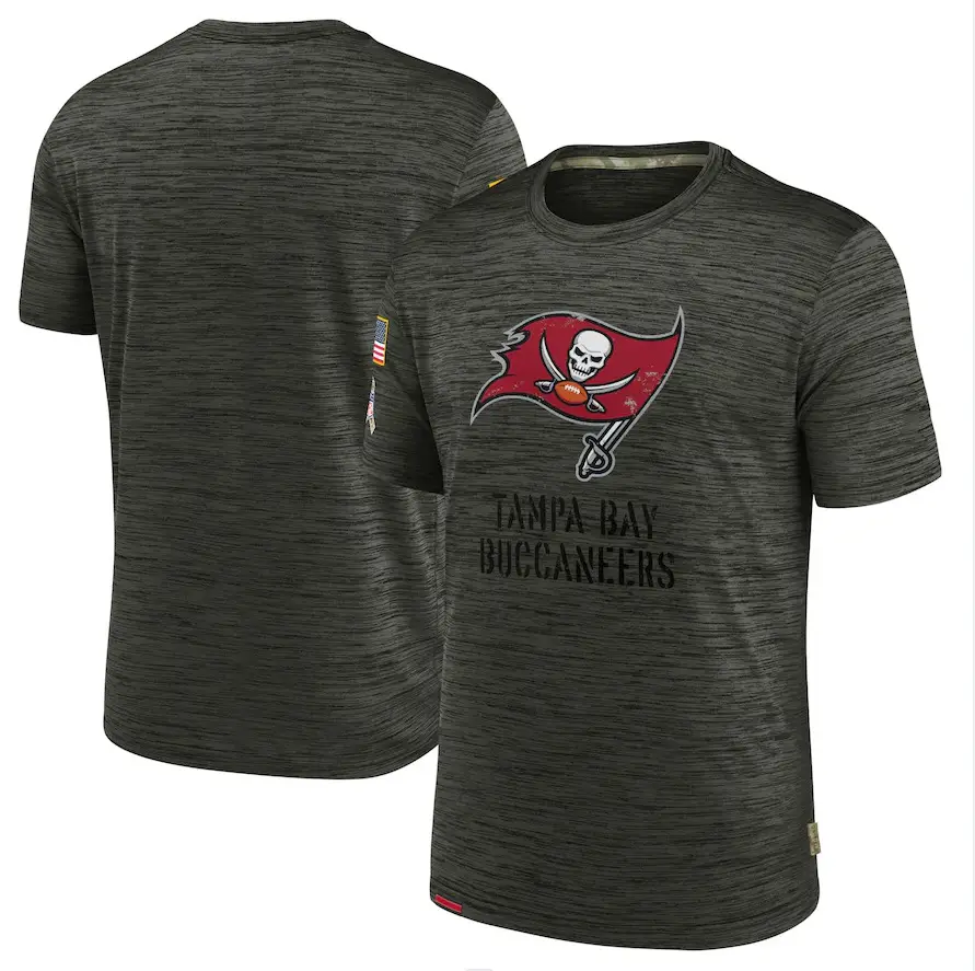 Tampa Bay Buccaneers Men's Navy Gray Rugby T-Shirt