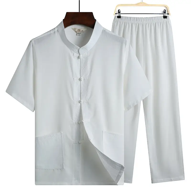 Men's Chinese Style Cotton Linen Suit Summer Wear