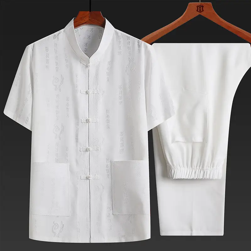Men's Chinese Style Cotton Linen Suit Summer Wear