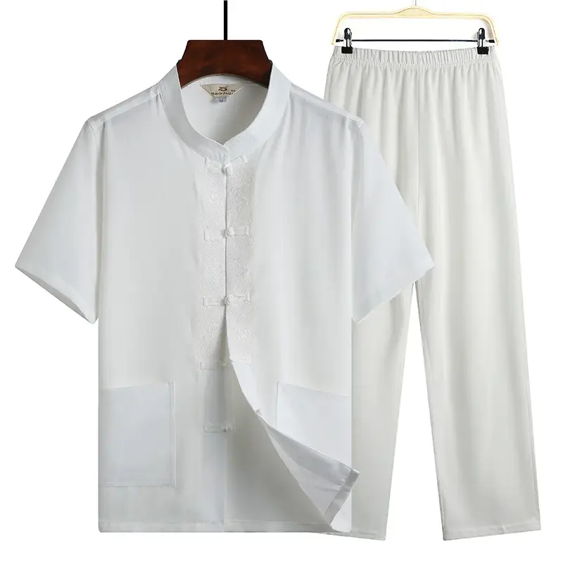 Men's Chinese Style Cotton Linen Suit Summer Wear