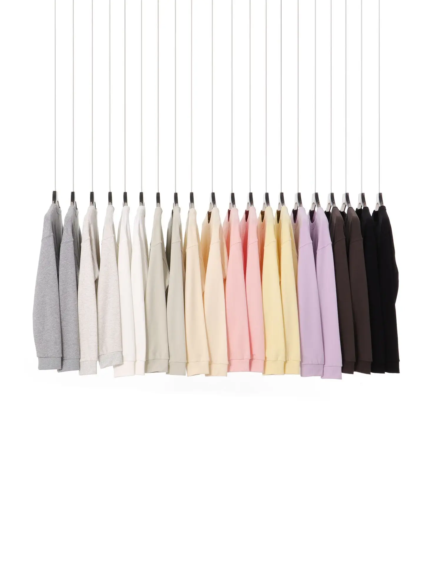 330g Heavyweight Women's Beige Sweatshirt Navel-Baring Long Sleeve - Image 12