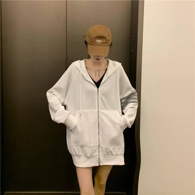 Women Korean Style Zipper Jacket Hooded Sweatshirt — feature 18