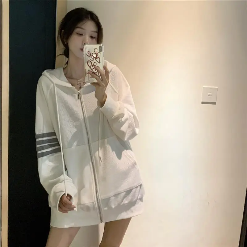 Women Korean Style Zipper Jacket Hooded Sweatshirt — feature 20