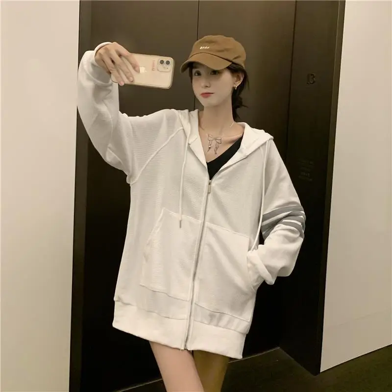 Women Korean Style Zipper Jacket Hooded Sweatshirt — feature 22