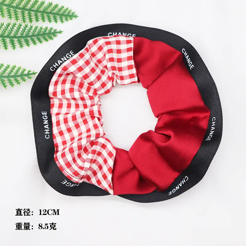 Women's Silk Hair Ring with "CHANCE" Design - Image 11