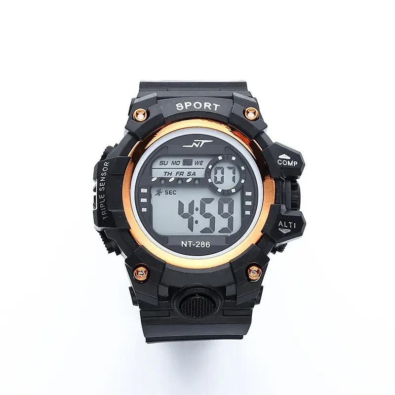 Kids Digital Watch Black Orange Sports Touch Screen