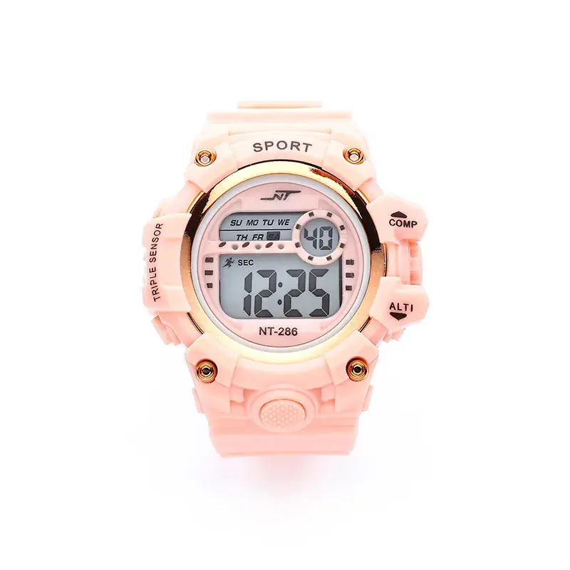Kids Digital Watch Black Orange Sports Touch Screen